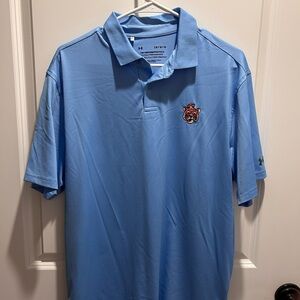 Men’s Large Under Armour Auburn Tiger Blue Polo Shirt